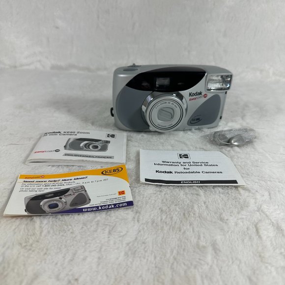 Vintage Kodak EasyLoad 35 KE85 Zoom Point And Shot 35mm Film Camera w/ manuals - Picture 2 of 6